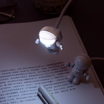 Astronavt LED Nočna Lučka Bela Prilagodljiv USB Cev Prenosni DC 5V Žarnica Za Računalnik Prenosni RAČUNALNIK Prenosni Branje Doma Dekoracijo
