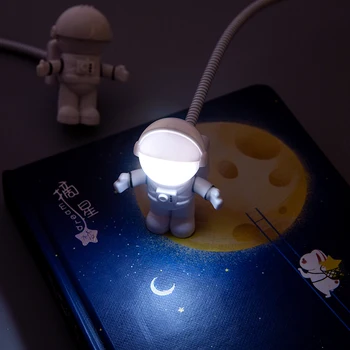 Astronavt LED Nočna Lučka Bela Prilagodljiv USB Cev Prenosni DC 5V Žarnica Za Računalnik Prenosni RAČUNALNIK Prenosni Branje Doma Dekoracijo
