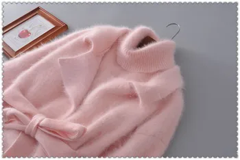 Resnično mink kašmir pulover ženske pletene cardigan suknjič dolgo krzno plašč brezplačna dostava S111