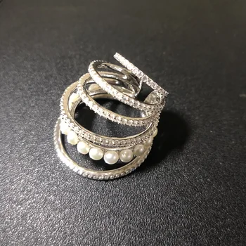 S925 sterling srebro ustvarjalne naravnih pravi biser zapestnico, ogrlico, uhane uho posnetek svetlobno razkošje ženske blagovne znamke nakit