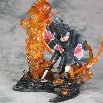 Anime Naruto Uchiha Brat Itachi Ogenj Rdeče VS Sasuke Susanoo Modra PVC Akcijska Figura, Zbirka Model Igrača 21 cm