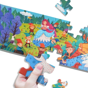 MiDeer Pravljica Puzzle 36PCS Osnovnošolskih Otrok Puzzle 3-7Y Papir Sestavljanke 4 Klasičnih Pravljic Risanke Toy