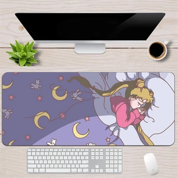 90x40cm Mouse Pad Anime Sailor Moon Tipkovnico Mat Kawaii Dekle Srčkan Roza Home Office Igra Namizni Računalnik Zaščito