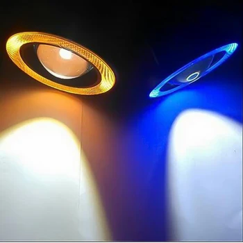 2PCS Nepremočljiva Projektor LED Luči za Meglo Halo Angel Eyes 64mm 76mm 89mm Dnevnih Luči DRL 12V Meglo luči za BMW