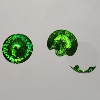 Po meri Hologramsko Nalepko Pristna Zagotovljena Original, Več Barv Globalno Oblikovanje Logotip 3D Laserski Holografski Etiketo s Premerom 20 mm