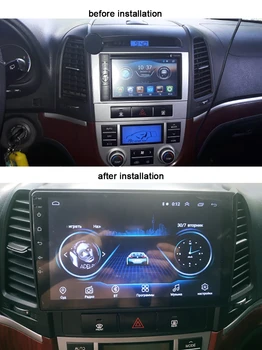 Android 9.0 Vodja Enote Za Hyundai Santa Fe 2005 2006 2007 2008 2009 2010 2011 2012 Avto Radio Multimedijski Predvajalnik, Gps Stereo Audio (Stereo Zvok