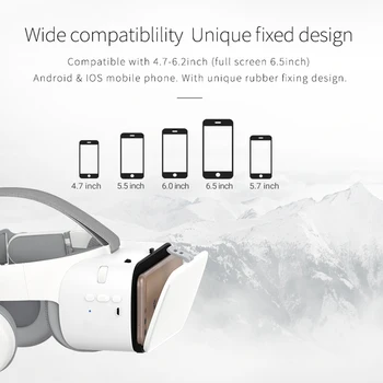 Z6 VR Očala 3D Bluetooth 3 D Čelade Viar Očala 3D Navidezna Resničnost, Slušalke Čelada Leče Video za Telefon, Pametni telefon