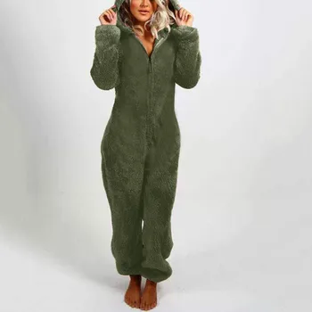 Brezplačno Nesreča ženska jakna Long Sleeve Hooded Jumpsuit Pižamo Priložnostne Pozimi Toplo Rompe Sleepwear женская куртка Spusti Ladje 2021