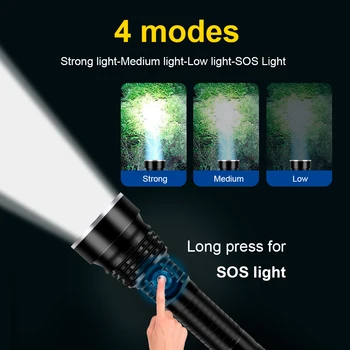 Najvišji nepremočljiva ravni LED potapljaška svetilka XHP90.2 USB močan potapljaško Svetilko XHP 90 podvodne luči led potapljaška svetilka