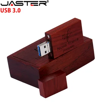 JASTER 2 v 1 leseni USB 3.0 palico odtisov vmesnik USB Flash Pendrive za Android in PC (prosto po meri logo)