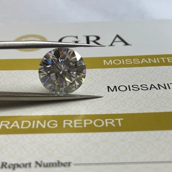 Lab diamond Moissanite kamen odlično rezano 1.2 ct 7mm GH Barve Zrasla moissanite kamen za prstan