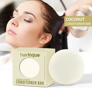 HAIRINQUE Ekološko ročno kokosovo balzam bar trdna balzam za lase milo globoko vlažilna za suho & nego poškodovanih las