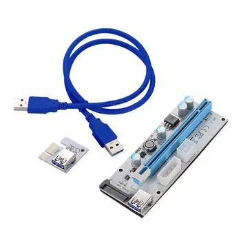2020 USB 3.0 PCI-E Express 1x Do 16x Rudarstvo Kabel Podaljšek Riser Card SATA Adapter Računalnik Spirale in Priključki переходник