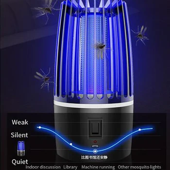 NOVO 2 v 1, USB Polnilne Komar Morilec Lučka LED Bugs Zapper mrčesa Lučka Pest Repeller Kampiranje Luči Komar Past