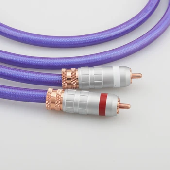 Audiocrast Par A20 OCC bakra silver plated Hi-fi Audio RCA povezujejo kabel RCA vtič Analogni VIDEO Kabel