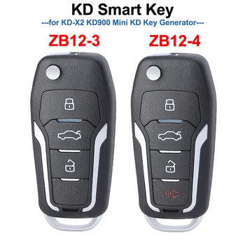 KEYDIY ZB12-3 ZB12-4 KD Smart Remote Ključ Univerzalni KD Auto Avto Ključ Fob za KD-X2 Key Generator, ZB12 Ustreza Več kot 2000 Modelov