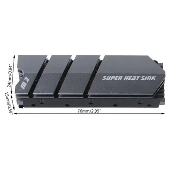 1Set M. 2 SSD NVMe NGFF hladilno telo iz Aluminija Heatsink s Termalno Ploščico za M2 2280 50PA