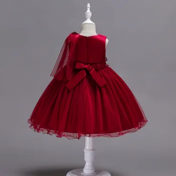 Turkizno Rdeče Pageant Obleke Krila Nosorogovo Kratek Otrok Poroko Nosijo Oblačila Otroci Cvet Obleko za Dekle Stranka in Elegantno