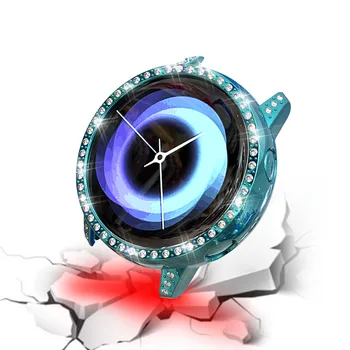 Ženske Diamond Težko PC Pokrovček Za Samsung Galaxy Watch Aktivno Primeru Zaščitna Anti-padec Pokrov Shockproof Zaščitnik Odbijača Lupini