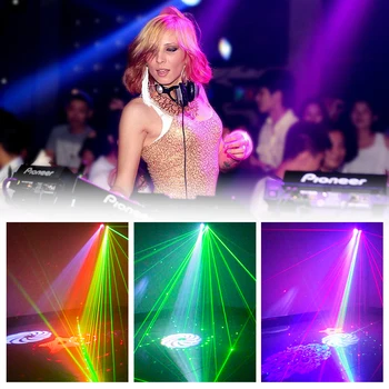 Nova LED Disco DJ Svetlobe RGB Fazi Učinek Svetlobe Daljinski upravljalnik Laserski Projektor Luči s Smart Sound Control za Bar KTV Stranka