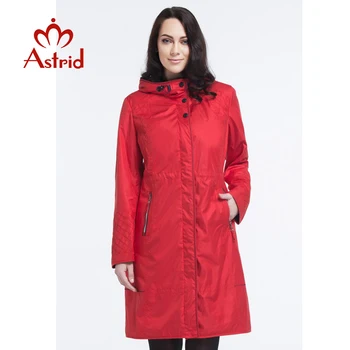 Astrid Nove Ženske rdeča Jarek Plašč Moda dolg jarek Hooded Plus Velikost dame Outwear tovarne prodajajo ping 5XL KOT-2615
