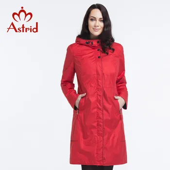 Astrid Nove Ženske rdeča Jarek Plašč Moda dolg jarek Hooded Plus Velikost dame Outwear tovarne prodajajo ping 5XL KOT-2615