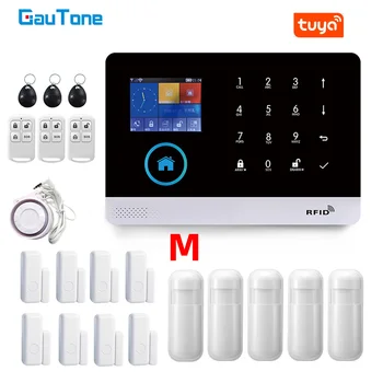 GauTone PG103 Alarmni Sistem za Doma Protivlomne Varnosti 433MHz WiFi GSM Brezžični Alarm Tuya Smart House App Nadzor