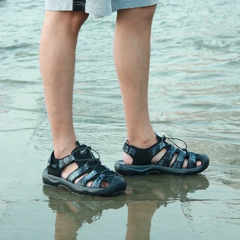 GRITION Moški Sandali 2020 Novo Topcap Non-slip Hitro sušenje Maši Plaži Čevlji Dihanje Udobje Trajne Treking na Prostem Sandali