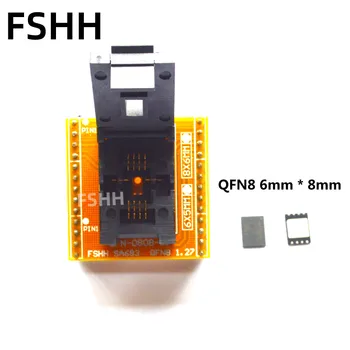 QFN8, da DIP8 Programer Adapter WSON8 DFN8 MLF8, da DIP8 vtičnico za 25xxx 6x8mm Igrišču=1.27 mm