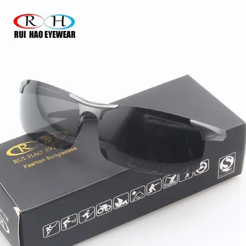 Rui Hao Očala Vožnjo sončna Očala Moških Polarizirana sončna Očala Goggle Polarizirana sončna Očala z UV Pilotni Očala Design Očala
