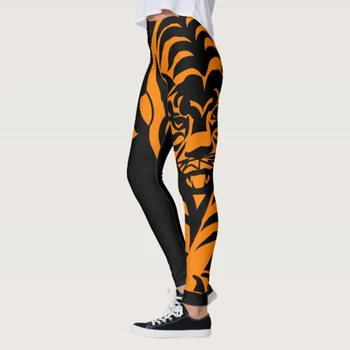 Qickitout Seksi Ženske Dokolenke Digital Print Rumena Tiger Grafiti Push Up Fitnes Legging Slim vaja Legging