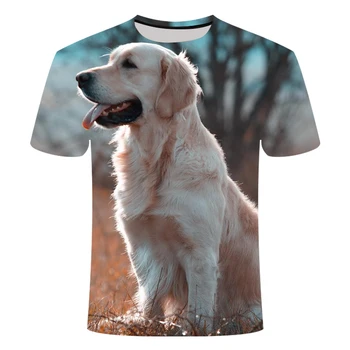 2020 NOVO 3D Tiskanih Ljubljenčka, Psa, T-majice Labrador Retriever Velika T-shirt Vzorec Se Lahko Meri Otrok in Odraslih Velikost 4-20 let