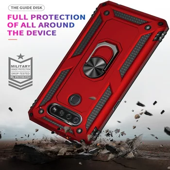 Opora Oklep Primeru Telefon Za LG K51 K61 Q51 Q61 Vojaški Razred Anti Pade Zaščitni Pokrovček Nazaj Primeru Za LG Harmonijo 4 Stylo 6