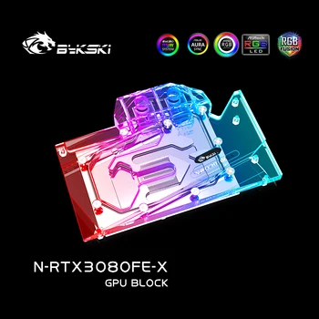 Bykski GPU Vode Blok Za NVIDIA Ustanovitelji Edition RTX 3080 Grafična Kartica ,VGA Watercooler , N-RTX3080FE-X