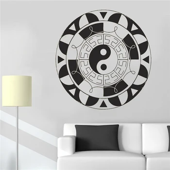 Mandala Cvet Stenske Nalepke Vinyl Ornament Joga Logotip Ying Yang Prijavite Dom Dekoracija Dodatna Oprema Za Dnevni Sobi Vinilna C758