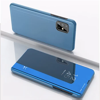 Za Moto G9 Plus Primeru Flip Mirror Stojalo Primeru Telefon Za Motorola MOTO G9 Plus Primeru Zaščitna G9Plus G 9 + luksuzni coque Capa