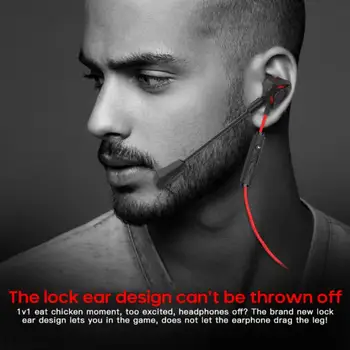 Univerzalni Gaming Slušalke V Ušesa Slušalke Žične Čepkov Šport Šumov Stereo Slušalke Z Mikrofonom Dvojno Voznik