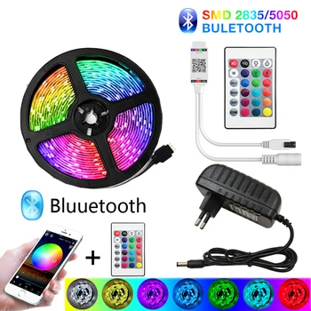 Bluetooth, LED Trakovi Luči 20M RGB 5050 SMD Prilagodljiv Trak, Vodotesen RGB LED Luči, 5M 10M Trak Diod DC 12V Bluetooth Nadzor