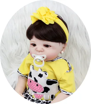 BZDOLL 55 cm za Celotno Telo, Silikonski Prerojeni Baby Doll Igrača Veren 22-palčni Novorojenčka Princesa Malčka Dekle Darilo za Rojstni dan Kopajo Igrača