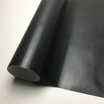 črna 2D 3D 4D 5D Ogljikovih Vlaken Vinil Car Wrap Stanja Roll Filma Avto nalepke nalepke in Nepremočljiva Motoristična Nalepke Styling