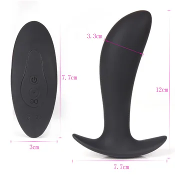 10 hitrost brezžični daljinski upravljalnik mehki silikonski analni čep G točko prostate massager razširitvene plug stimulacijo ščegetavčka odraslih igrače