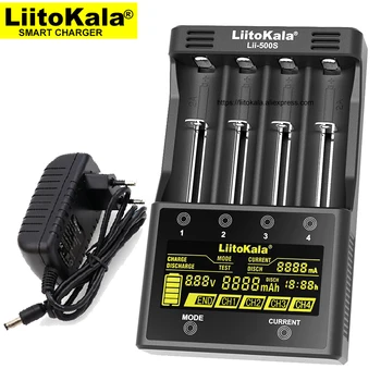Liitokala lii-500S LCD zaslon na dotik, baterija, polnilec, baterijo 18650 26650 21700 18500 3,7 V litijeve baterije NiMH baterije