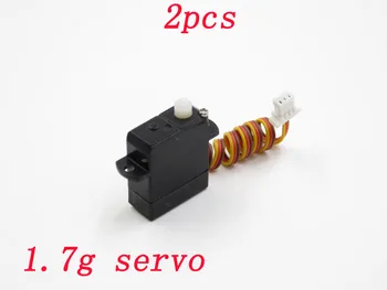 2pcs 1.7 g Mikro Mini Servo z 1mm joseph smith translation Plug za DIY RC Model Sestavljanje Delov Krmilne naprave Strežnik Ultralahkih Krmilo
