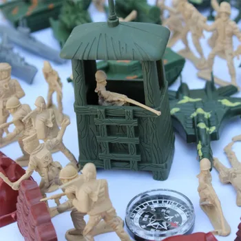 170pcs/set Vojaške Nostalgično Plastični Model Igrača 5 cm Mala Vojak Vojske Moških Playset Kit Dekor Model Počitnice Igrače Za Otroke