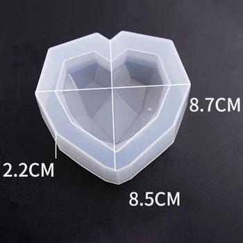 Diamond Srce Oblikovane Silikonske Nakit Plesni Handcraft Epoksi Orodja Za Izdelavo Nakit Dodatki