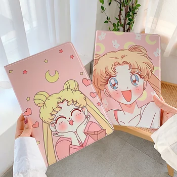 Risanka Srčkan Sailor Moon Mehko Tablični Primeru Za iPad Zraka 1 2 3 Mini 4 5 Pro 2017 2018 2019 2020 Pokrov
