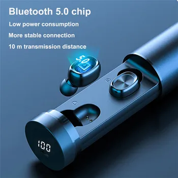 B9 TWS Bluetooth Slušalke 5.0 Brezžični 8D HIFI Šport Slušalke MIKROFON Čepkov Glasbe, Gaming Slušalke z MIKROFONOM Glasbe, Gaming Slušalke