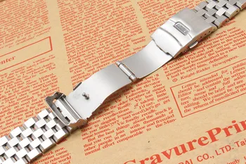 Srebro watchband zapestnica trak 18 mm 20 mm 22 mm 24 mm 26 mm Visoko Kakovostne Kovine Nerjaveče jeklo Watch Pasu za moške, ženske ure