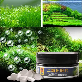 Akvarij CO2 Šumeče Tablete Akvarijske Rastline Ogljikov Dioksid Rezina Difuzor Proizvajalec Fish Tank Watergrass Oskrbe 60/10pcs