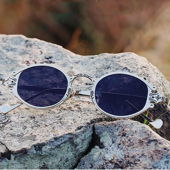 JASPEER Krog Vintage sončna Očala Ženske Moški Ovalne Retro Steampunk Moških sončna Očala blagovne Znamke Oblikovalec Majhne Očala